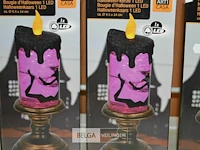 3 halloween kaars ledø9,5cm x24cm - afbeelding 2 van  3