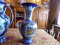 3 handgeschilderde blauwe vazen - afbeelding 4 van  7