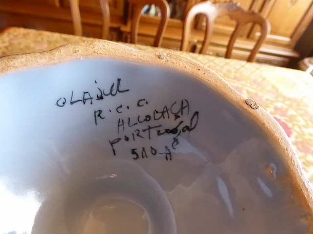 3 handgeschilderde blauwe vazen - afbeelding 7 van  7