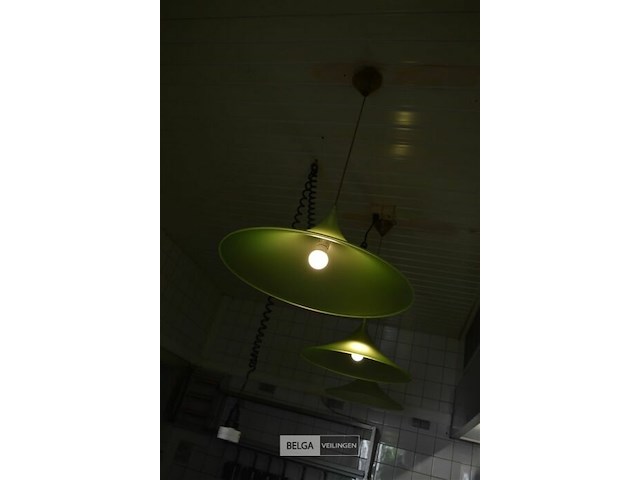 3 hanglampen groen - afbeelding 1 van  4