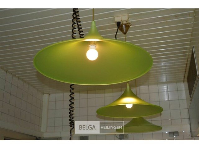 3 hanglampen groen - afbeelding 3 van  4