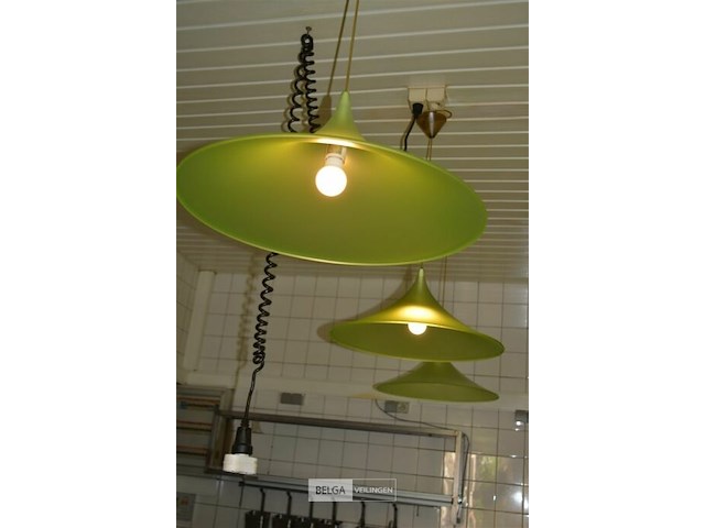 3 hanglampen groen - afbeelding 4 van  4