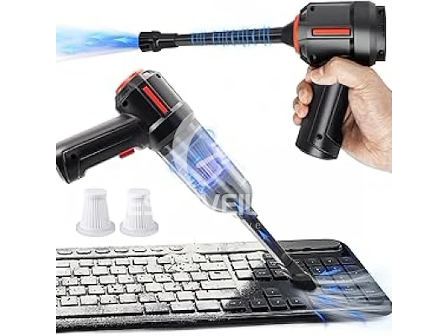 3-in-1 air duster + vacuum cleaner toetsenbord/.pc-reiniger - afbeelding 1 van  3