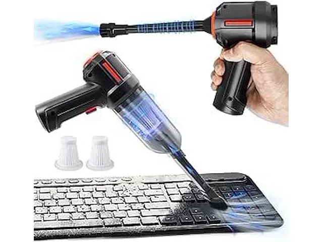 3-in-1 air duster + vacuum cleaner toetsenbord/.pc-reiniger - afbeelding 1 van  7