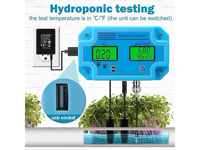 3-in-1 ph/ec/temp phmmeter drinkwatermeter - afbeelding 3 van  3