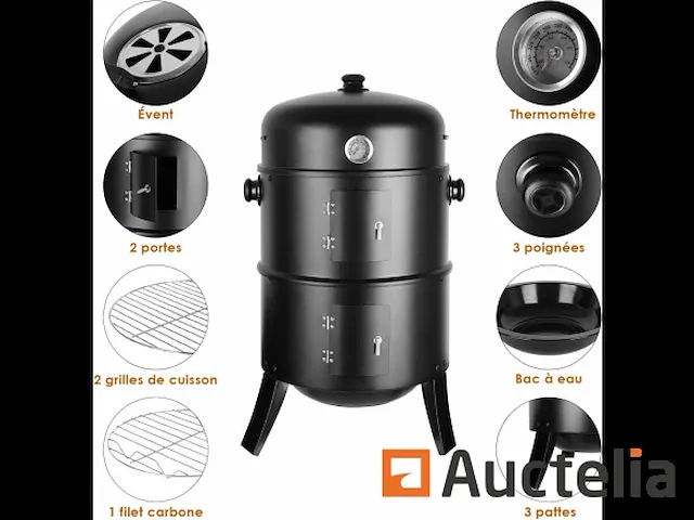 3-in-1 roker, roker, roker, houtskool barbecue - afbeelding 7 van  7