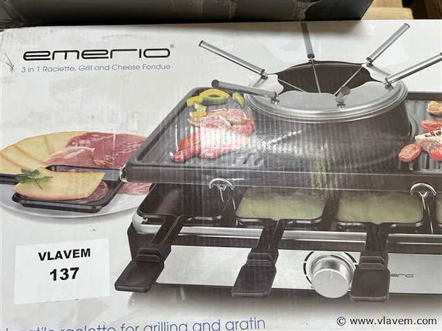 3-in1 raclette, grill and cheese fondue - afbeelding 1 van  2