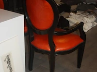 3 ingelijste gravures, 11 niet ingelijste gravures, 2 medaillonstoelen bekleed met rood leder (75,76,77) - afbeelding 3 van  7