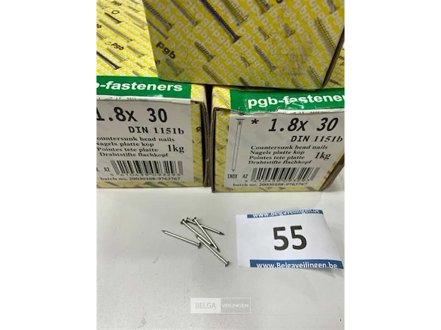 3 kg inox nagels 1,8 x 30 - afbeelding 2 van  3