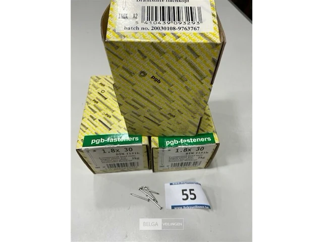 3 kg inox nagels 1,8 x 30 - afbeelding 3 van  3