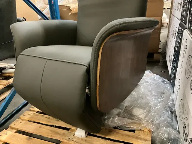 3 kunstlederen relax fauteuil sws destiny, kleur: grijs - afbeelding 3 van  8