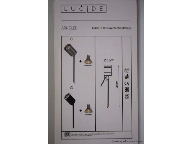 3 led grondprikspots lucide arne-led - afbeelding 2 van  2