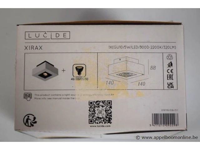 3 led plafondspots lucide xirax - afbeelding 2 van  2