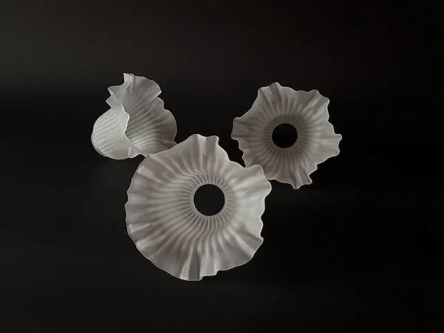 3 matglazen lampenkapjes tulp - afbeelding 3 van  4