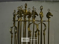 3 messing openhaard setjes ±56 cm - afbeelding 2 van  3
