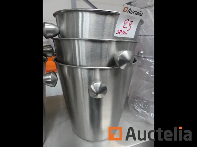 3 metaal emmers voor drank - afbeelding 1 van  1