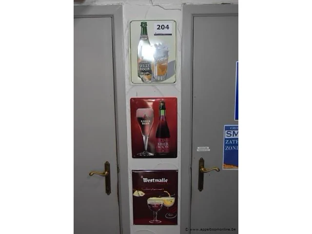 3 metalen bier borden - afbeelding 1 van  1