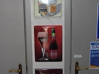 3 metalen bier borden