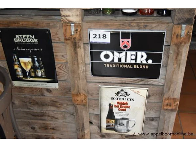 3 metalen bier borden - afbeelding 1 van  2