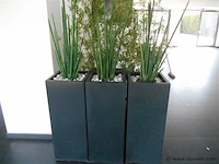 3 metalen plantenbakken 40x40x100 - afbeelding 1 van  1