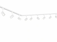 3 meter railsysteem met 9 st railspot gu10 fitting wit (2x) - afbeelding 1 van  9