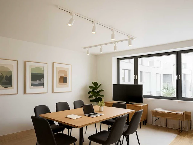 3 meter railsysteem met 9 st railspot gu10 fitting wit (2x) - afbeelding 2 van  9