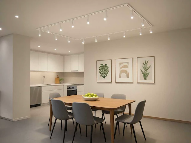 3 meter railsysteem met 9 st railspot gu10 fitting wit (2x) - afbeelding 4 van  9