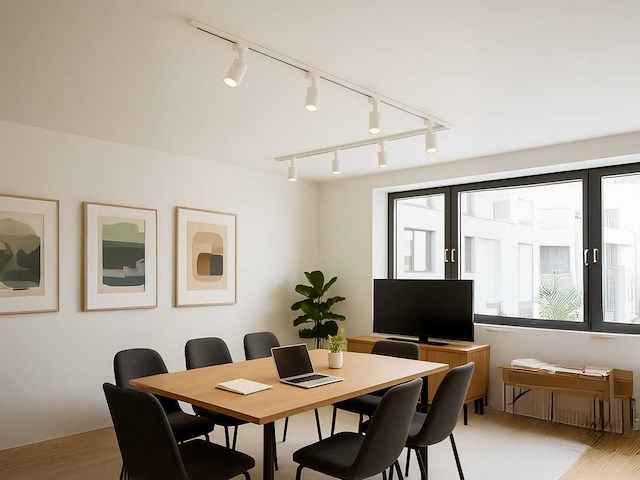 3 meter railsysteem met 9 st railspot gu10 fitting wit (2x) - afbeelding 1 van  9