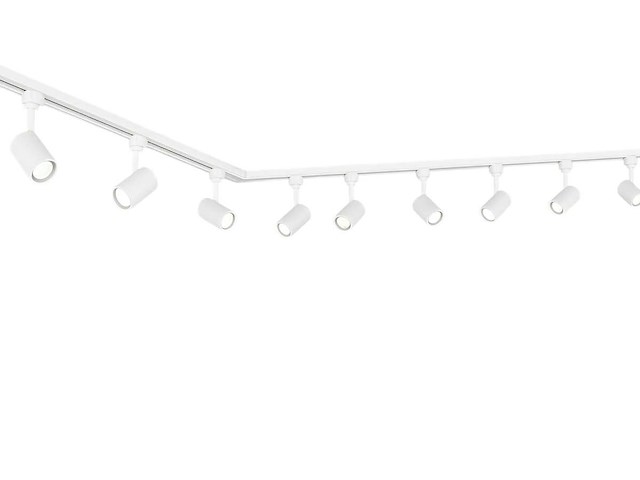 3 meter railsysteem met 9 st railspot gu10 fitting wit (2x) - afbeelding 2 van  9