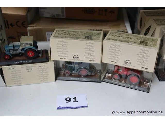 3 miniatuur landbouwtractoren atlas - afbeelding 1 van  3