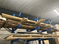 3 onbewerkte houten panelen en 6 balken - afbeelding 1 van  4