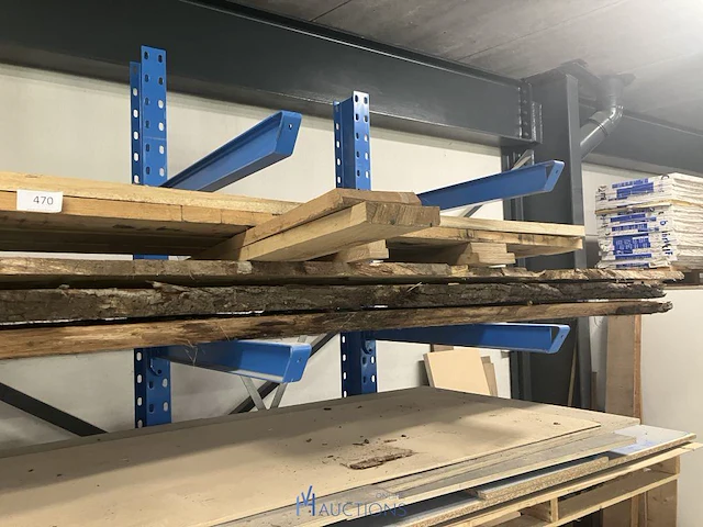 3 onbewerkte houten panelen en 6 balken - afbeelding 3 van  4