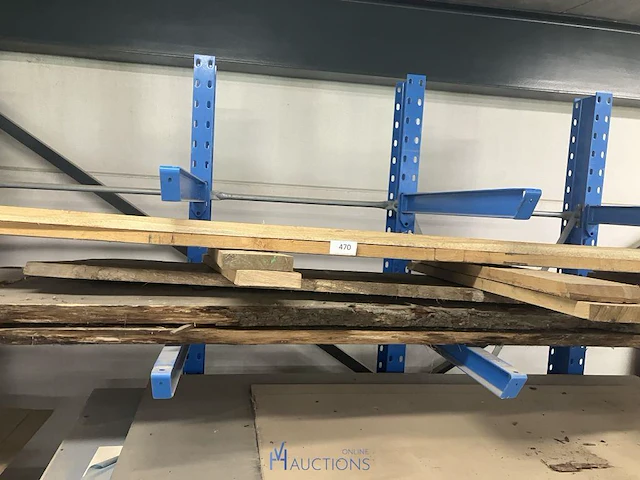 3 onbewerkte houten panelen en 6 balken - afbeelding 4 van  4