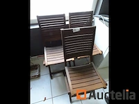 3 opvouwbare houten stoelen - afbeelding 3 van  6