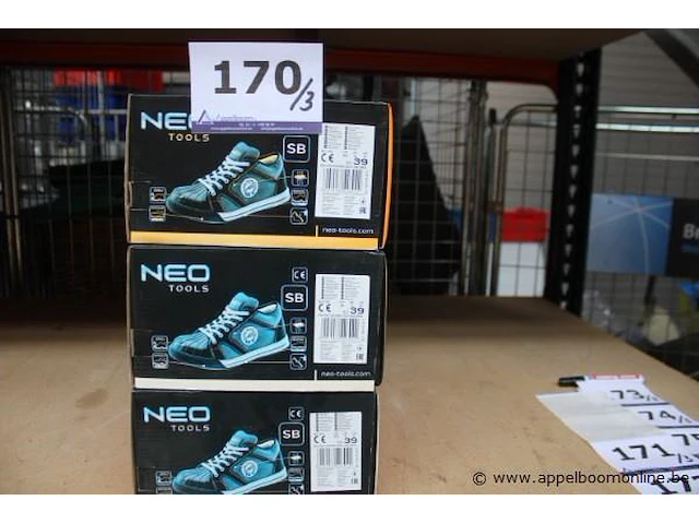 3 paar werkschoenen neo tools, maat 39 - afbeelding 1 van  4