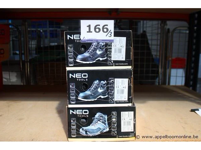 3 paar werkschoenen neo tools, maat 45 - afbeelding 1 van  4