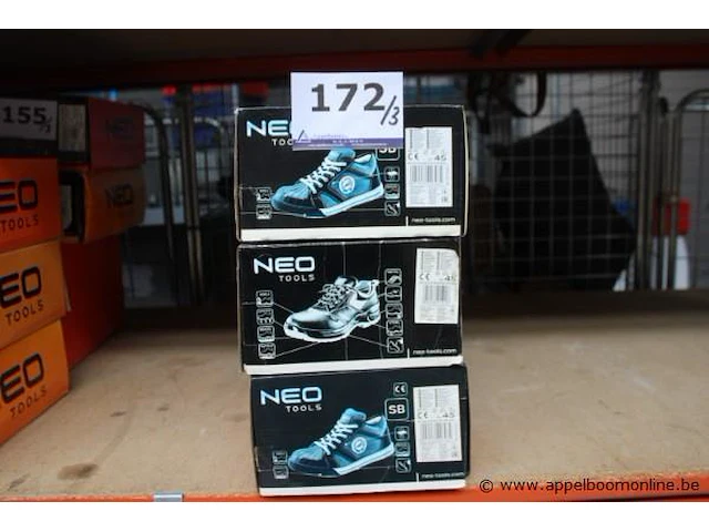 3 paar werkschoenen neo tools, maat 45 - afbeelding 1 van  4