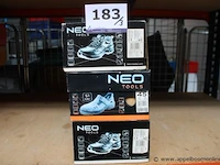 3 paar werkschoenen neo tools, maat 45 - afbeelding 1 van  4