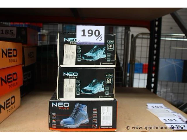 3 paar werkschoenen neo tools, maat 45 - afbeelding 1 van  4