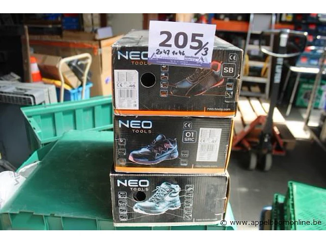 3 paar werkschoenen neo tools, maat 46&47 - afbeelding 1 van  4