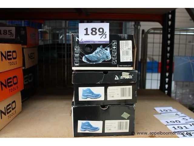 3 paar werkschoenen neo tools, maat 46 - afbeelding 1 van  4