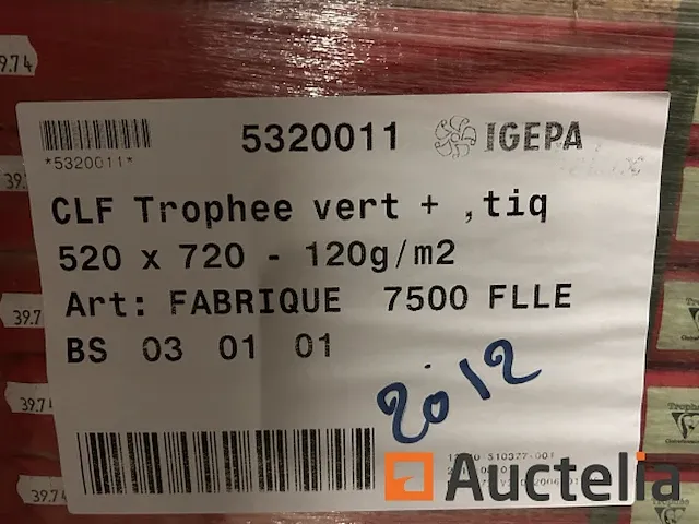 3 pallets adagi bright green paper 120g 52x72 - afbeelding 5 van  5