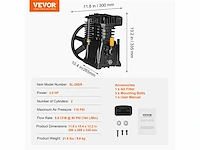 3 pk zuiger luchtcompressor pompkop - afbeelding 4 van  4