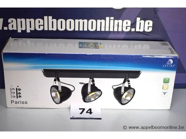 3 plafondlamp vv 3 spots lucide pariss - afbeelding 1 van  2