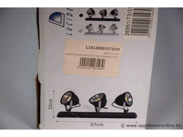 3 plafondlamp vv 3 spots lucide pariss - afbeelding 2 van  2