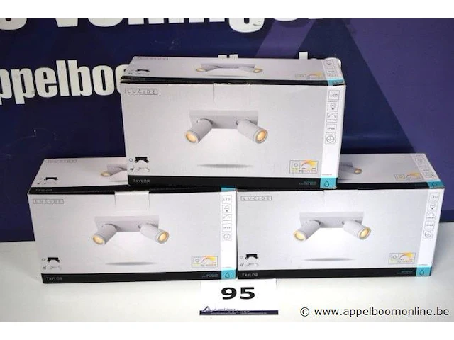 3 plafondlampen vv 2 spots lucide taylor - afbeelding 1 van  2