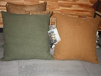 3 plaids, 4 tafellakens, 4 kussens, alles van libeco (5,6,7) - afbeelding 2 van  10