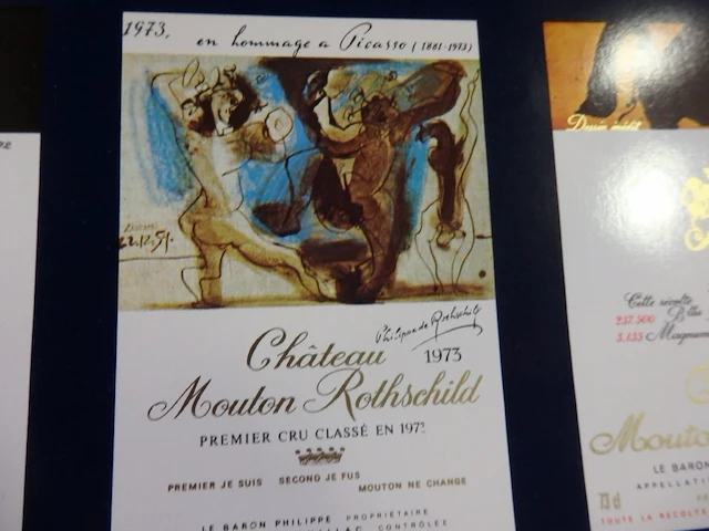 3 posters chauteau mouton rothchild in 2 kokers - afbeelding 3 van  5