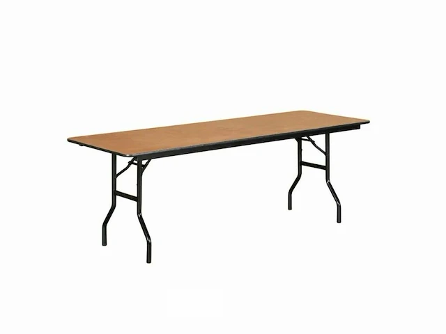 3 pro buffettafels 220 x 76 cm - met ecru stretch hoes - afbeelding 1 van  6