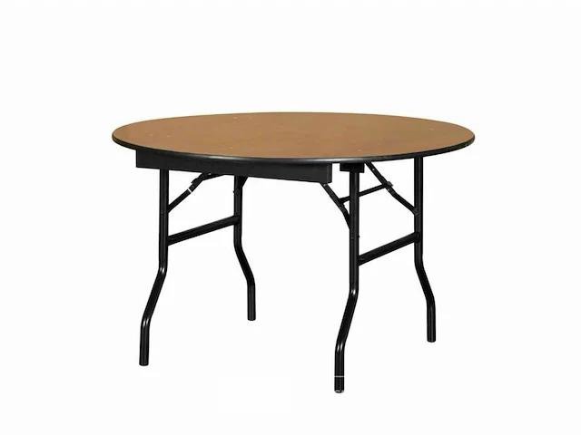 3 pro buffettafels rond - ø 122 cm - met zwarte stretch top - afbeelding 1 van  6